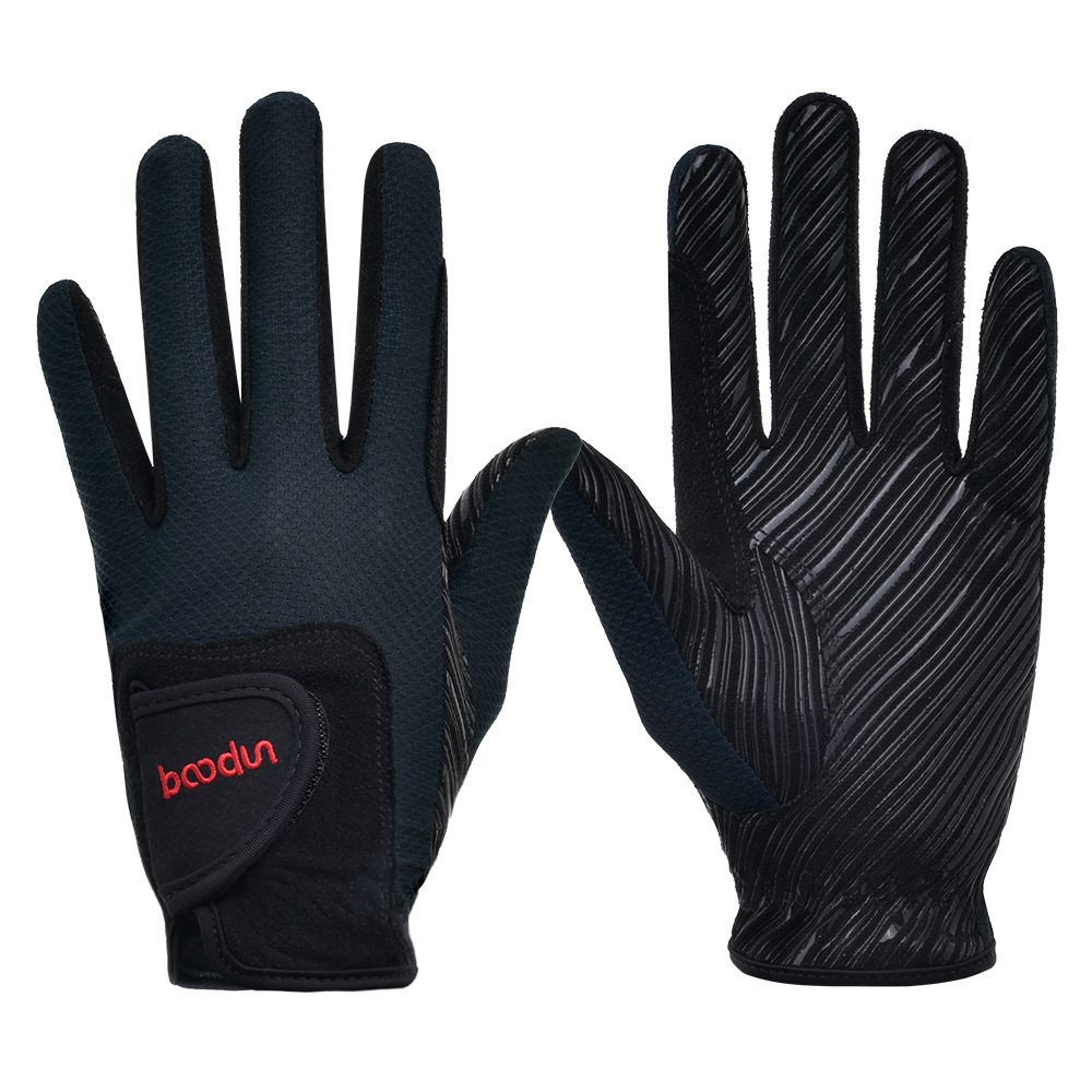 Gants équitation noirs unisexes