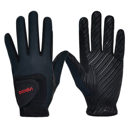 Gants équitation noirs unisexes