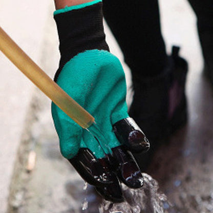 Gants jardinage avec griffes à main