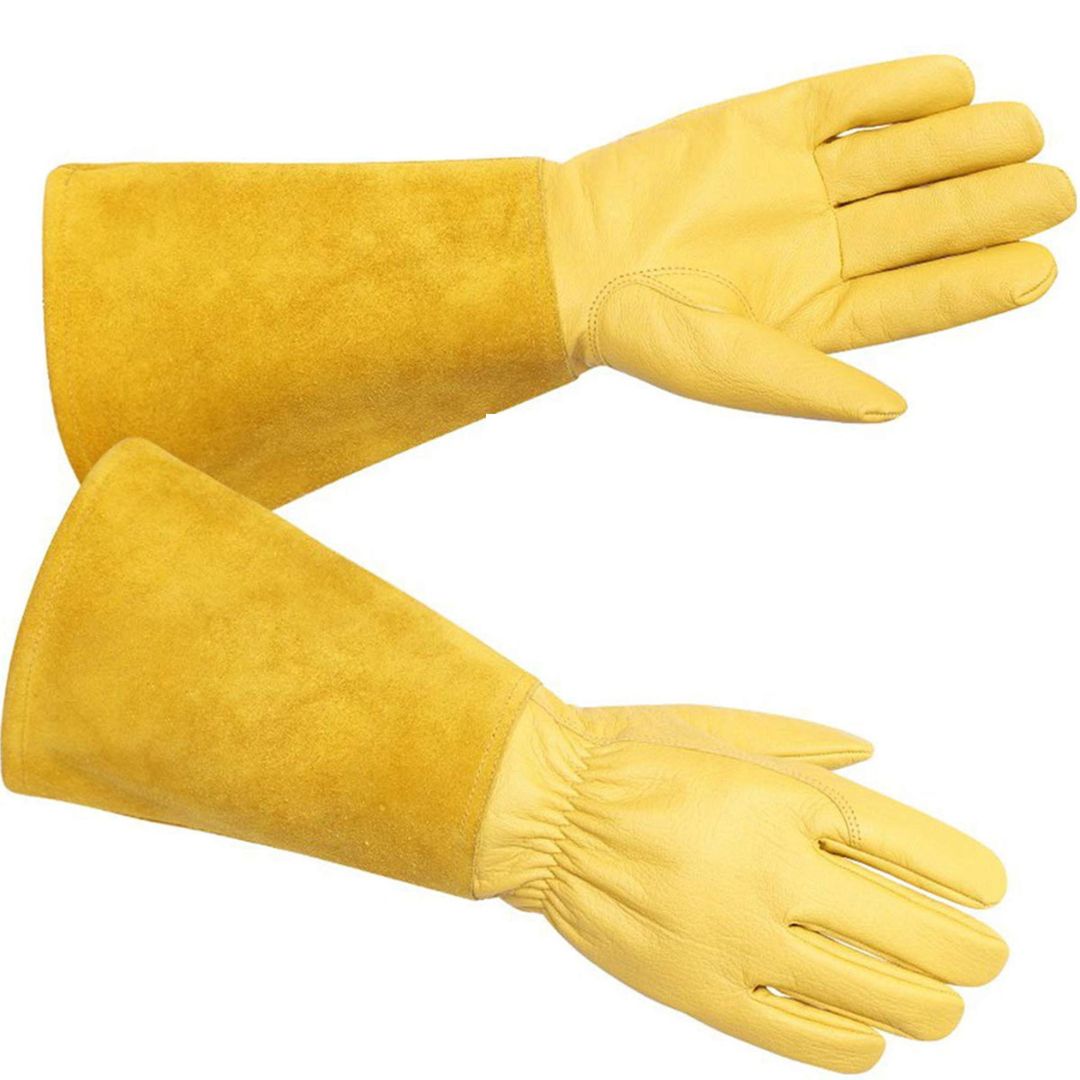 Gants jardinage longs en cuir pour femmes
