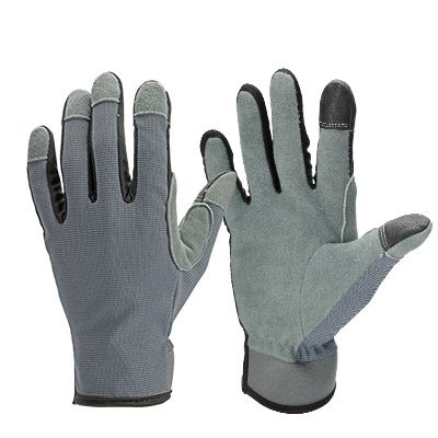 Gants jardinage tactiles en cuir