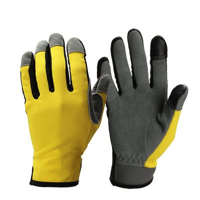 Gants jardinage tactiles en cuir