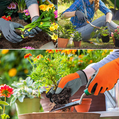 Gants jardinage tactiles en cuir