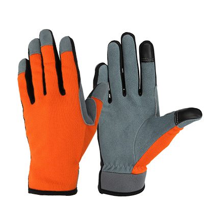 Gants jardinage tactiles en cuir
