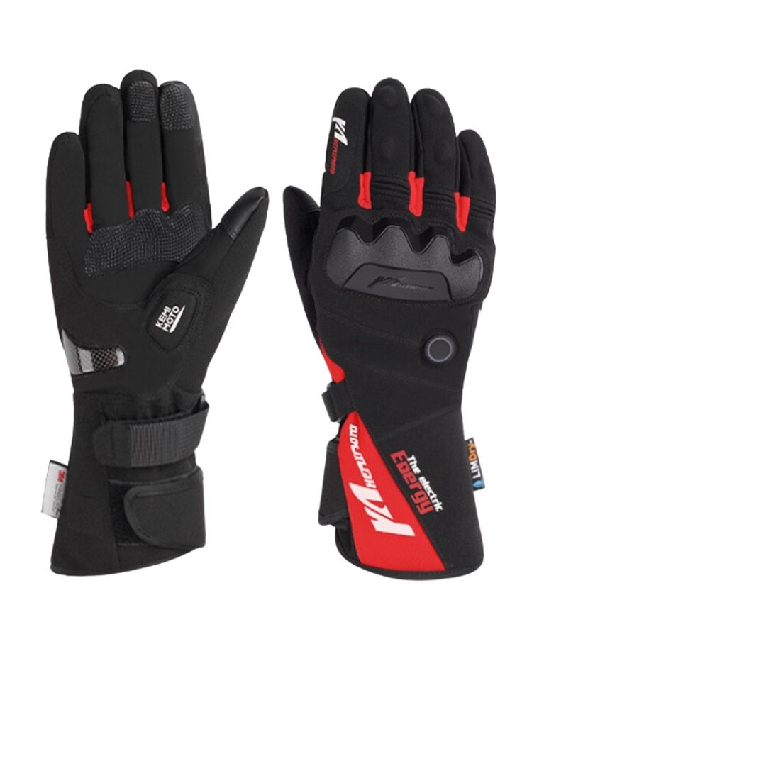 Guantes de motocicleta calefactables con carcasa protectora