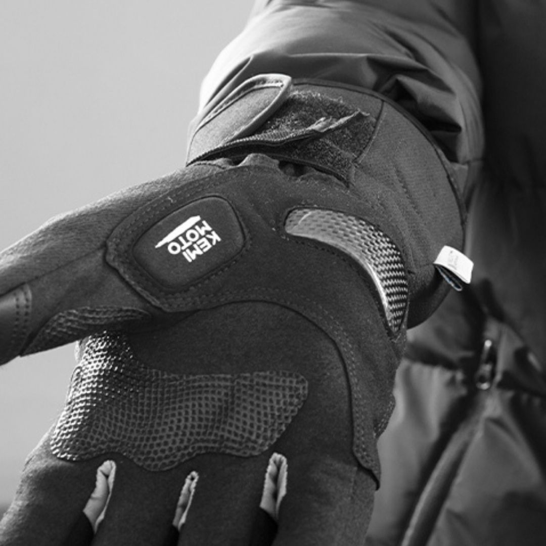Guantes de motocicleta calefactables con carcasa protectora