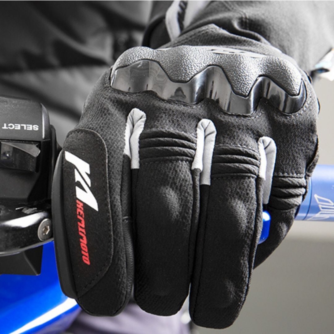 Guantes de motocicleta calefactables con carcasa protectora