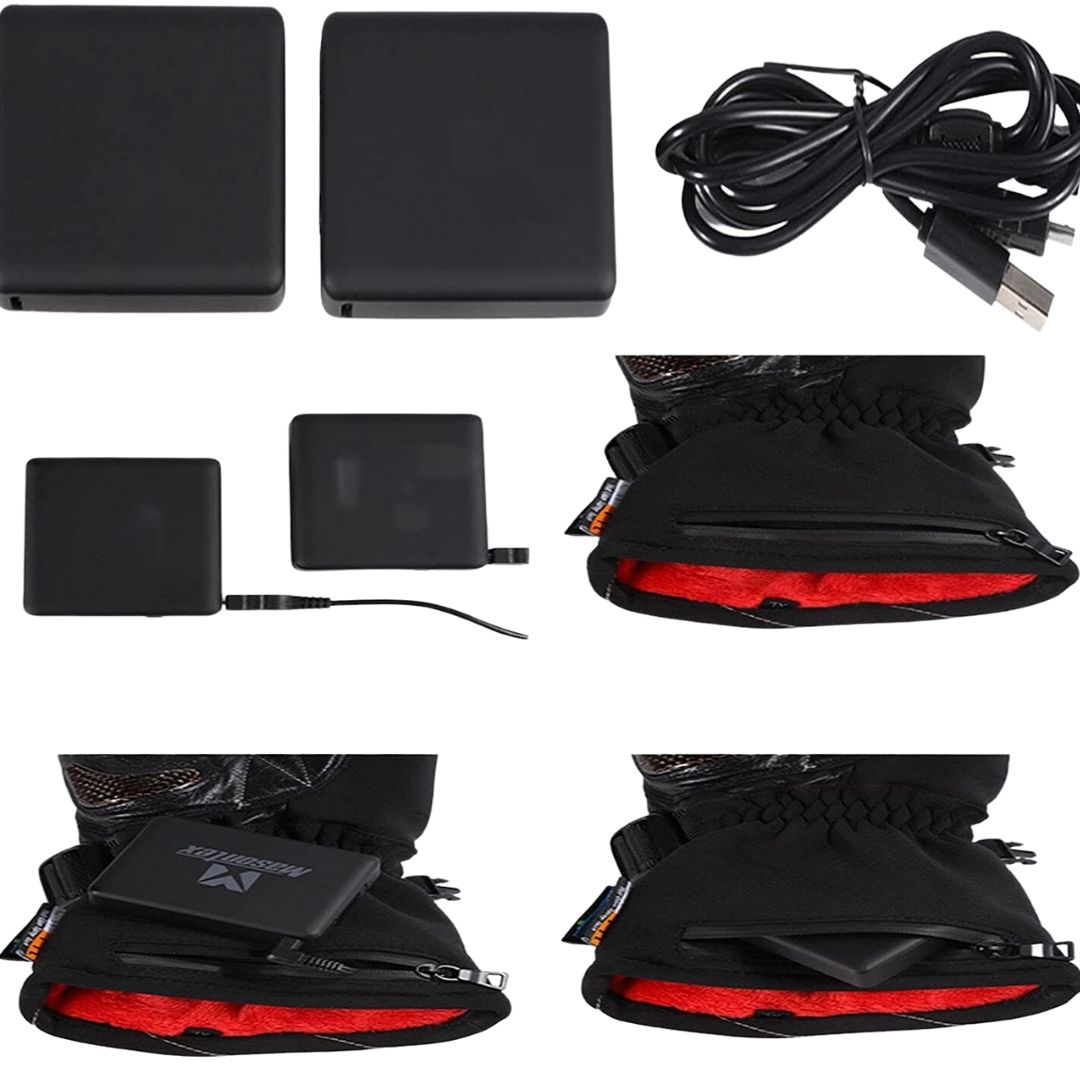 Guantes de moto calefactables de invierno