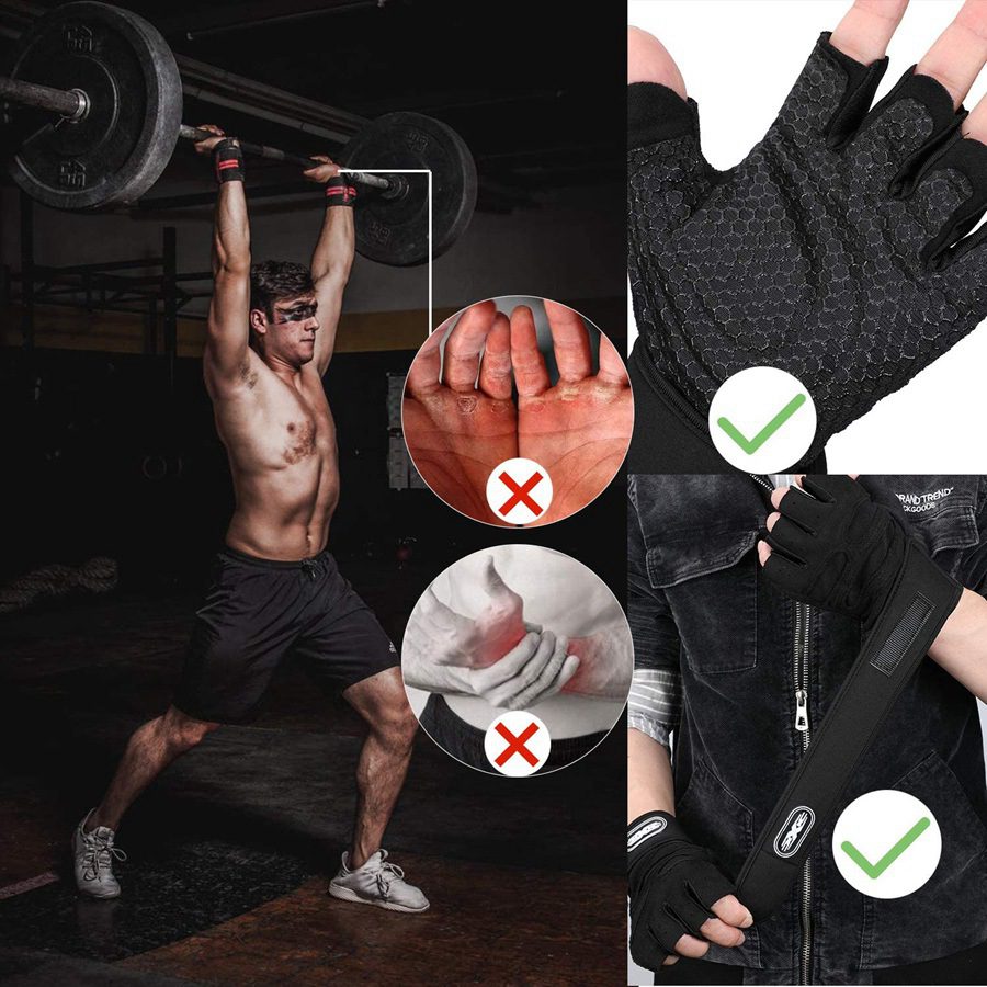 Unisex weightlifting gloves for workouts
