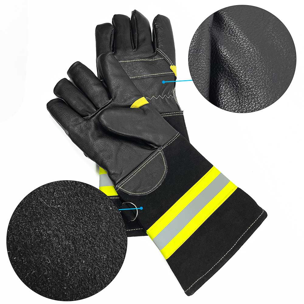 Gants pompier anti-incendie à manches longues