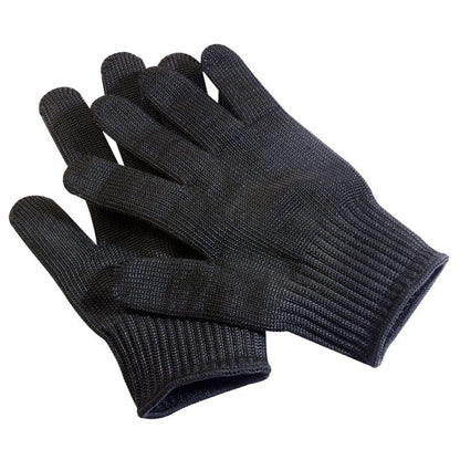 Guantes de cota de malla negros resistentes a los cortes