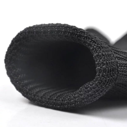 Guantes de cota de malla negros resistentes a los cortes