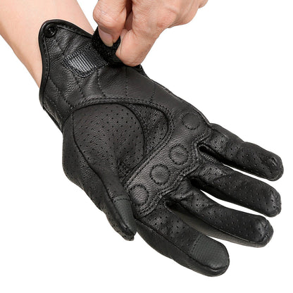 Gants moto cuir résistants tactiles