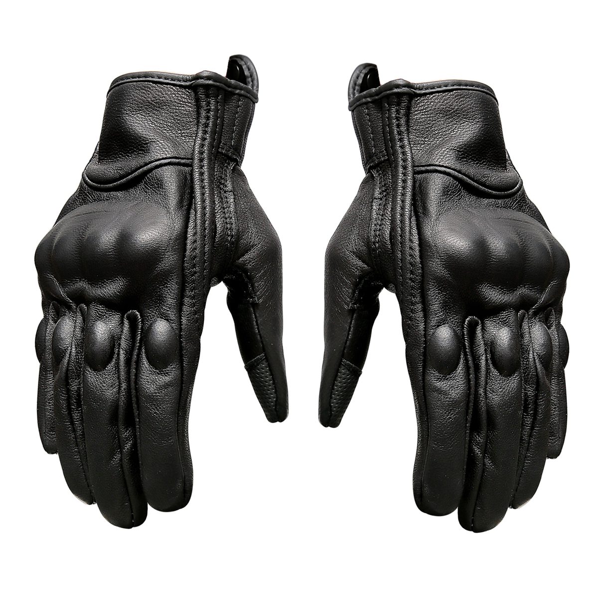 Gants moto cuir résistants tactiles