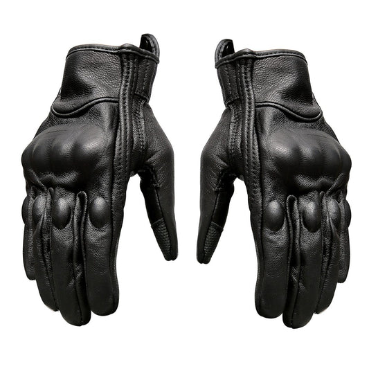 Gants moto cuir résistants tactiles