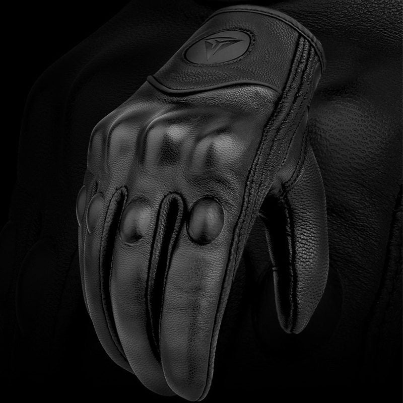 Gants moto cuir unisexes en carbone