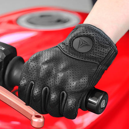 Gants moto cuir unisexes en carbone