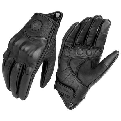 Gants moto cuir unisexes en carbone