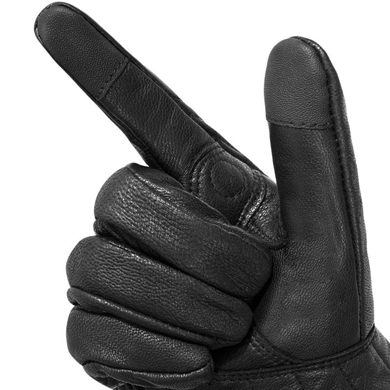 Gants moto cuir unisexes en carbone