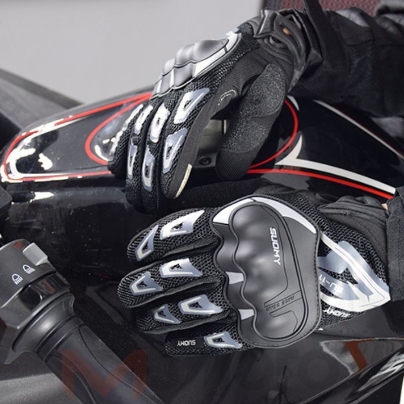 Gants moto été unisexes en mailles respirantes
