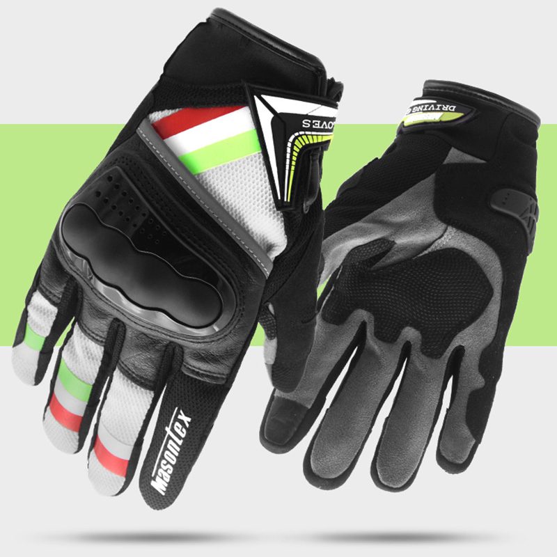 Gants moto hiver unisexe tactile en cuir