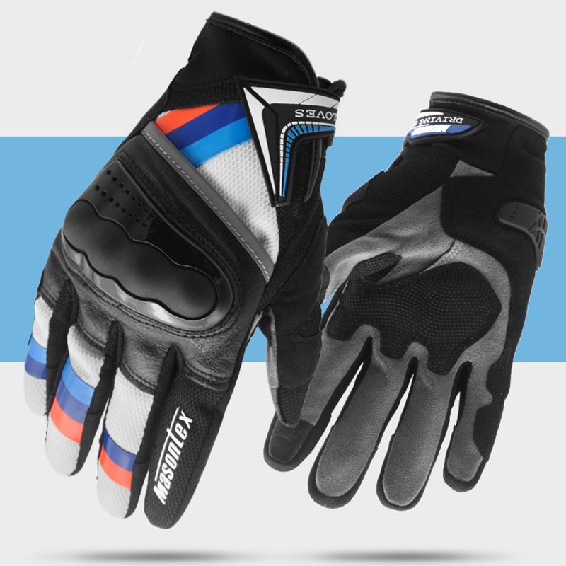 Gants moto hiver unisexe tactile en cuir