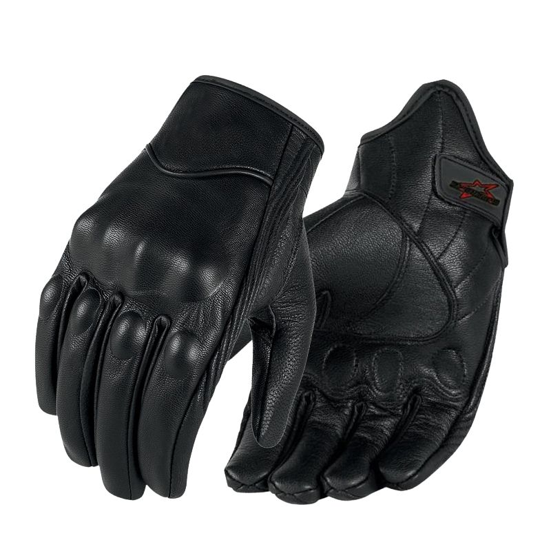 Gants moto hiver cuir tactile pour hommes