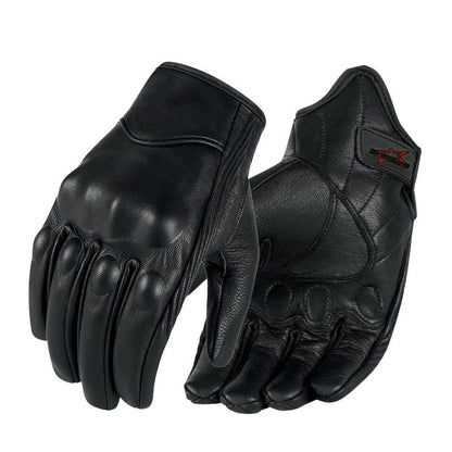 Gants moto hiver cuir tactile pour hommes