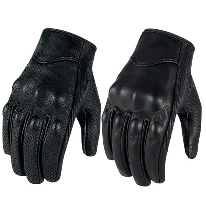 Gants moto hiver cuir tactile pour hommes