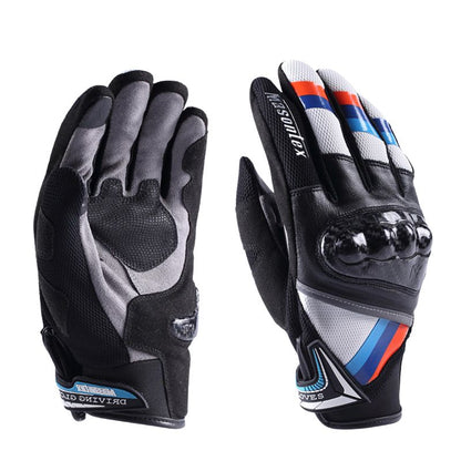 Gants moto hiver unisexe tactile en cuir