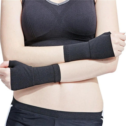 Guantes de compresión sin dedos para la muñeca.
