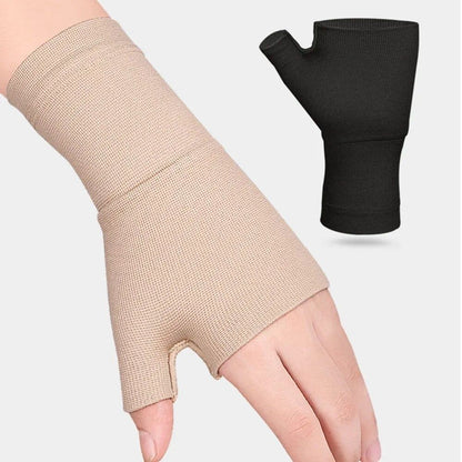 Guantes de compresión sin dedos para la muñeca.