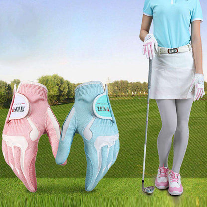 Non-slip colored golf gloves