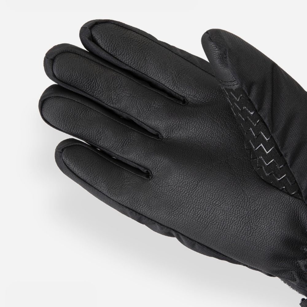 Gants de ski femme coupe-vent ultraléger en thermoplastique noir, légers et résistants au vent.