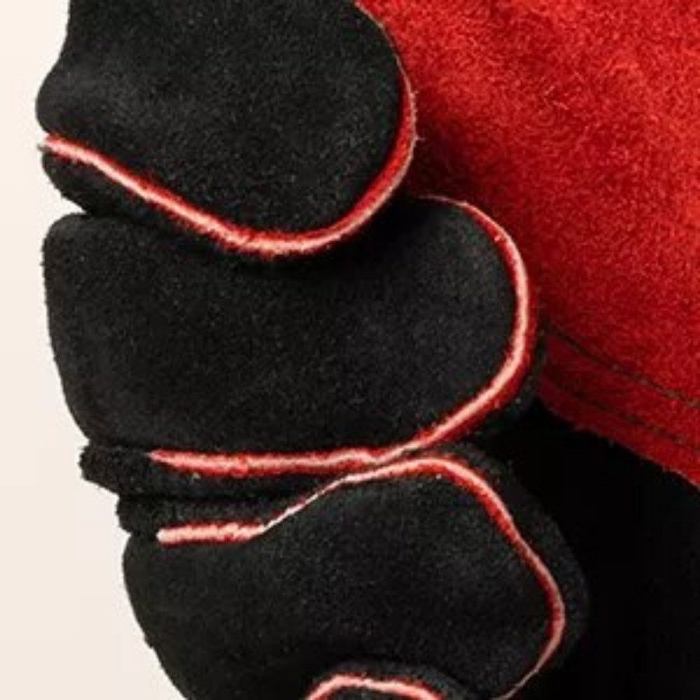 Heat-resistant leather welding gloves