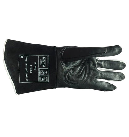 Heavy-duty leather welding gloves