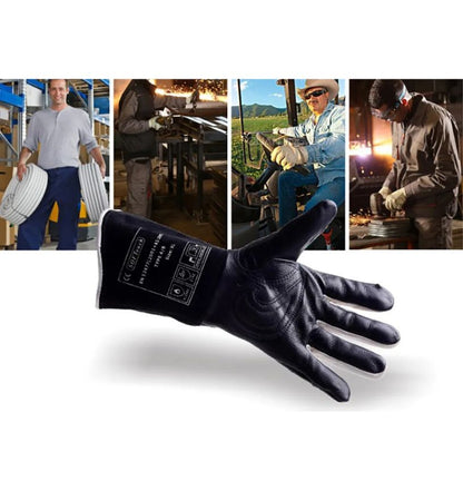 Heavy-duty leather welding gloves