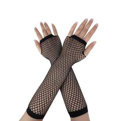 Guantes largos de colores sin dedos para mujer