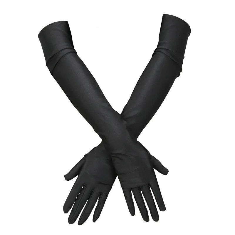 Guantes largos de moda para mujer.