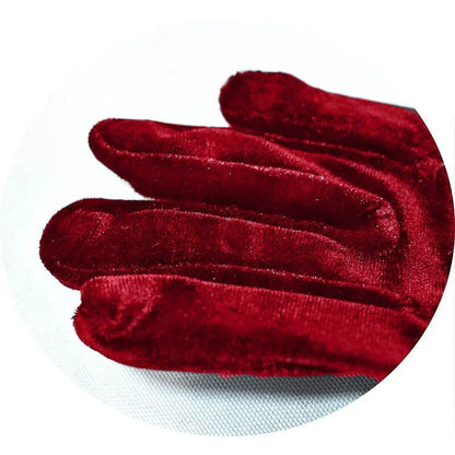 Guantes largos de mujer con estilo terciopelo.