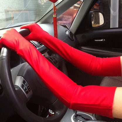 Guantes largos de colores para mujer