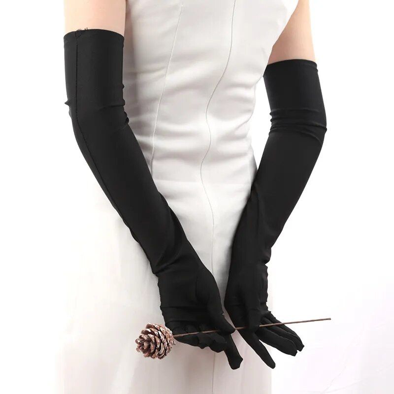 Guantes largos de moda para mujer.