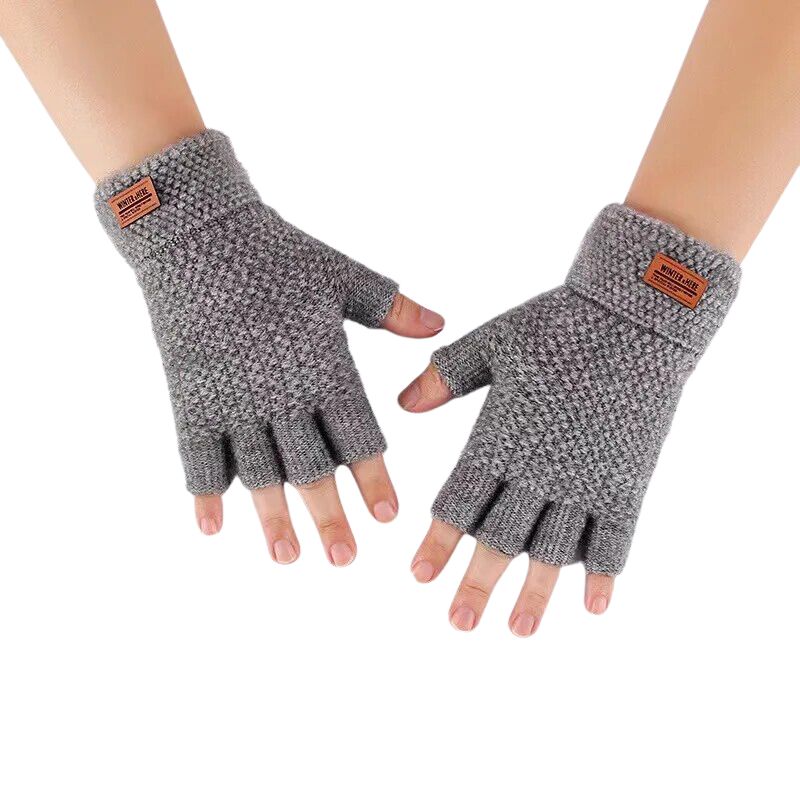Mitones de hombre tejidos con lana de alpaca