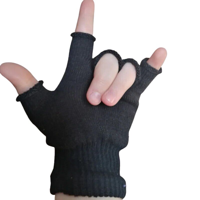 Men's knitted mittens in various colors
