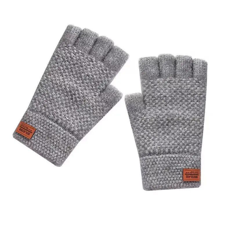 Mitones de hombre tejidos con lana de alpaca