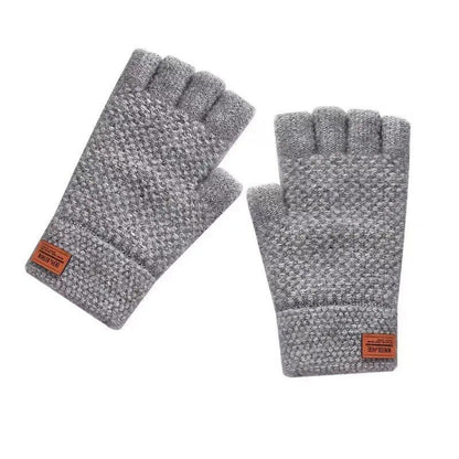 Mitones de hombre tejidos con lana de alpaca