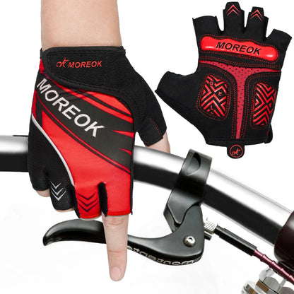 Guantes de ciclismo antideslizantes con cierres de velcro.
