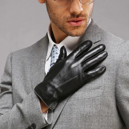 Guantes de cuero para hombre de alta gama.