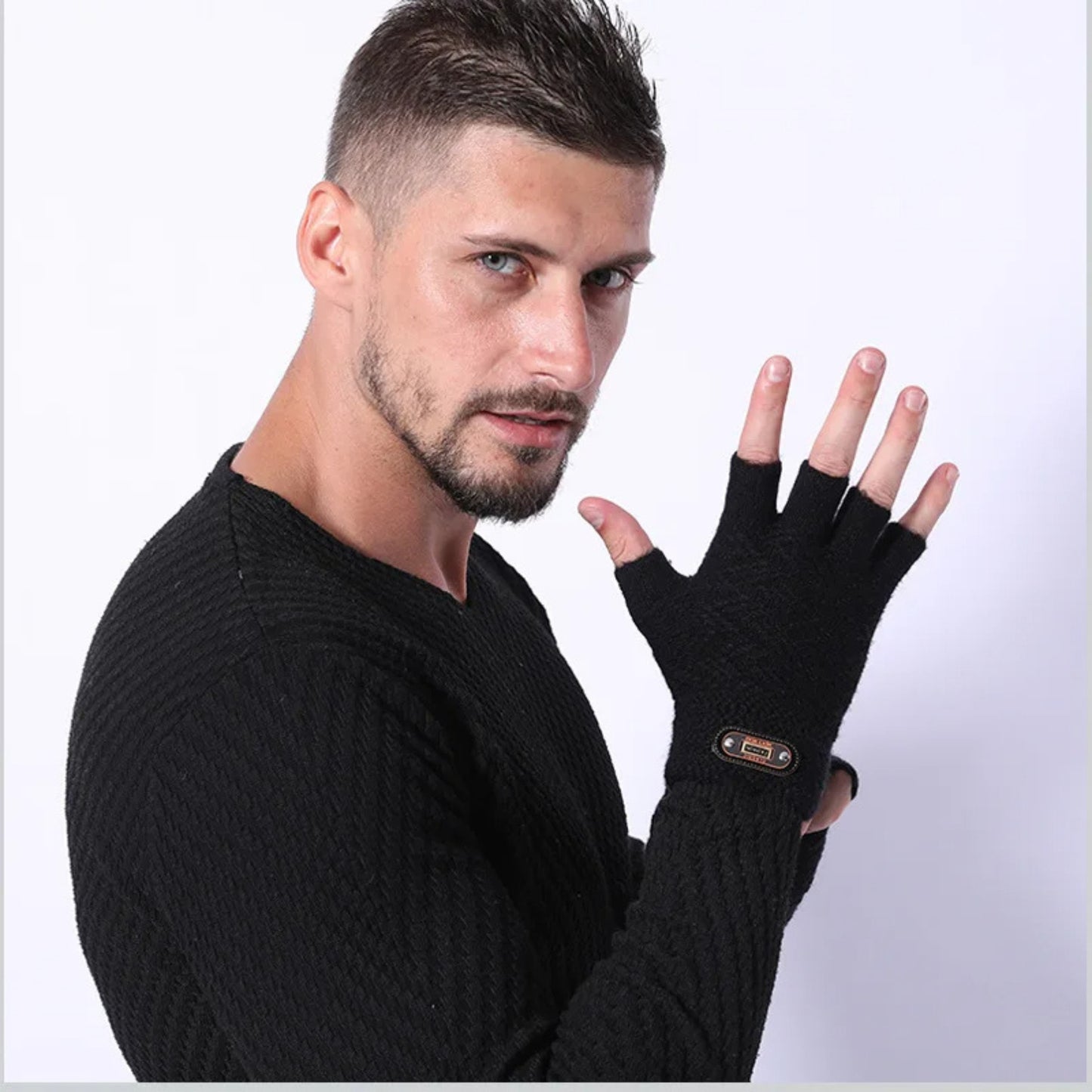 Mitaines homme en laine acrylique