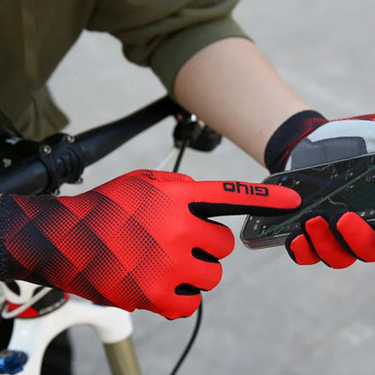 Thermal padded winter cycling gloves